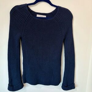 LOFT Women's Knit Navy Blue Sweater